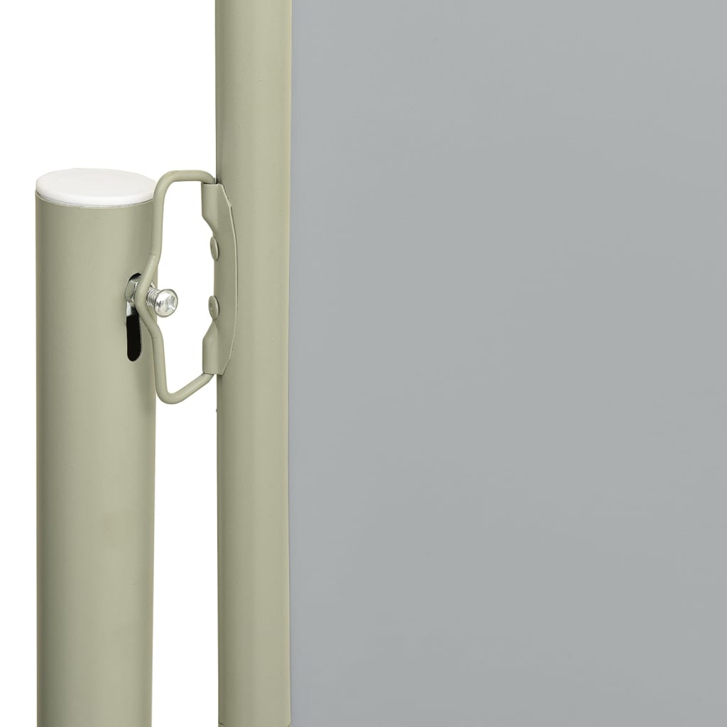 Sisäänvedettävä terassin sivumarkiisi 140x500 cm harmaa - Sisustajankoti.fi