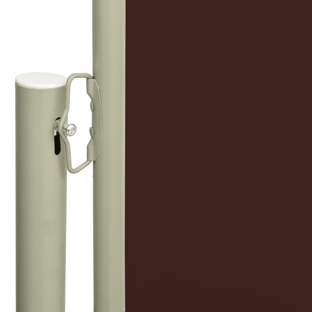 Sisäänvedettävä terassin sivumarkiisi 180x500 cm ruskea - Sisustajankoti.fi