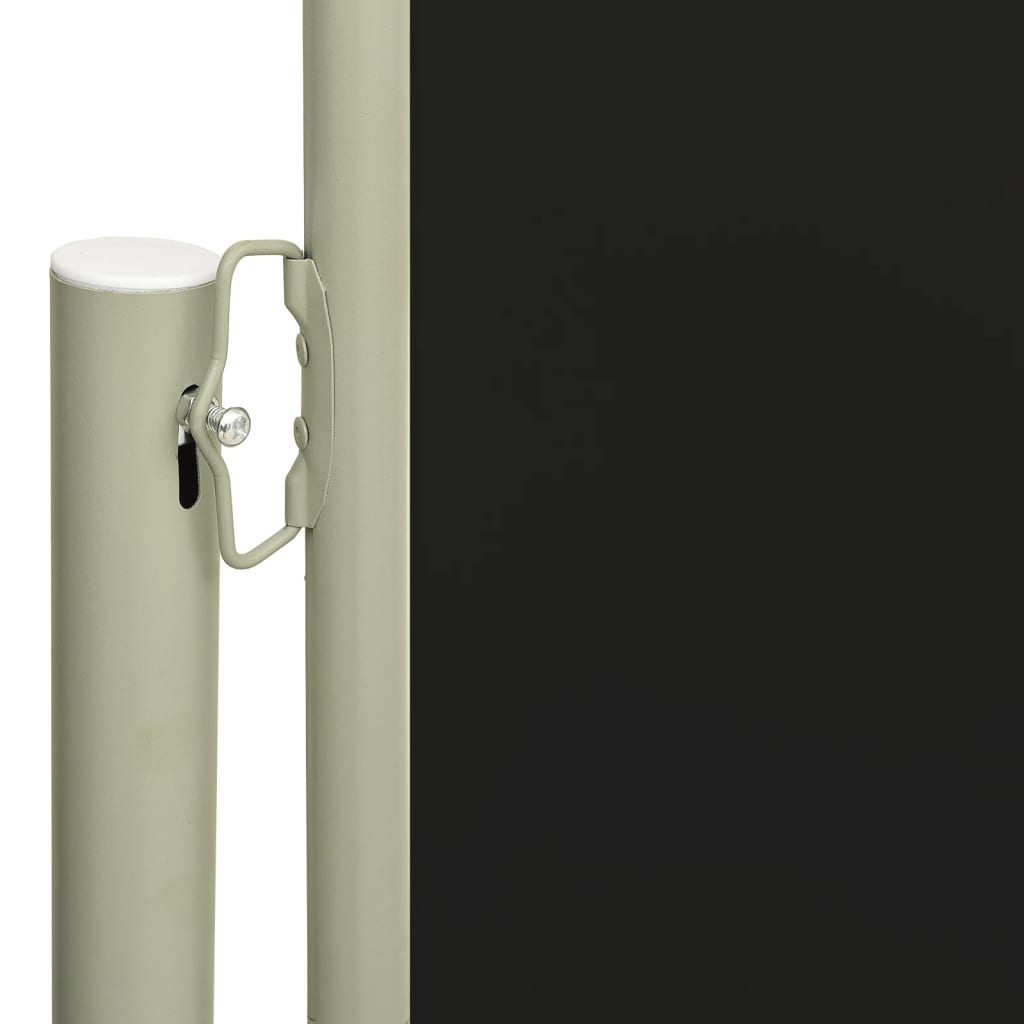 Sisäänvedettävä terassin sivumarkiisi 140x600 cm musta - Sisustajankoti.fi