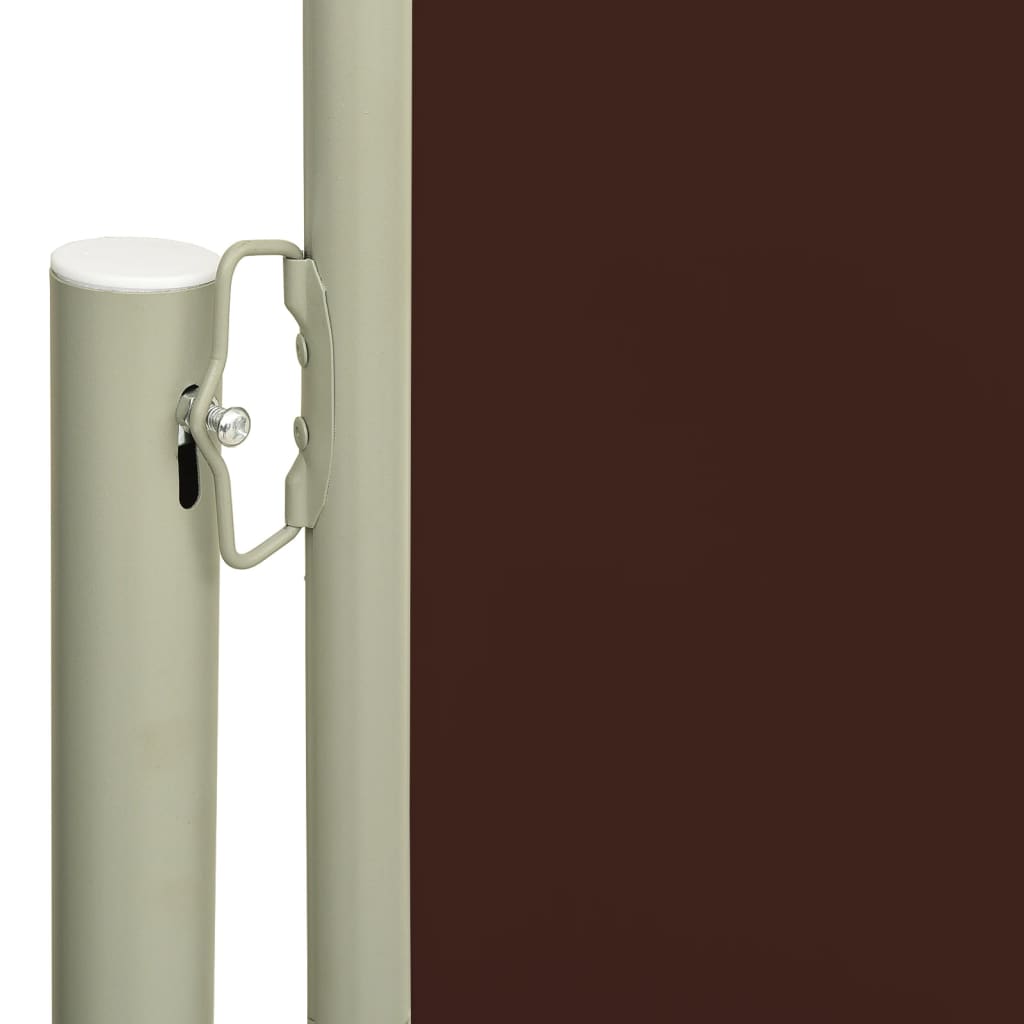 Sisäänvedettävä terassin sivumarkiisi 140x600 cm ruskea - Sisustajankoti.fi