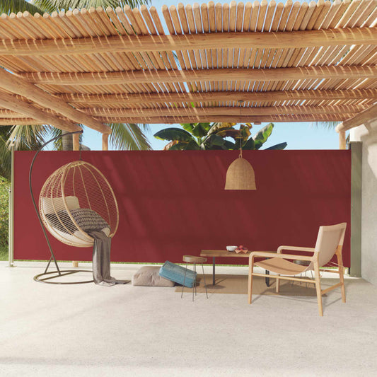Terassin sisäänvedettävä sivumarkiisi 180x600 cm punainen - Sisustajankoti.fi