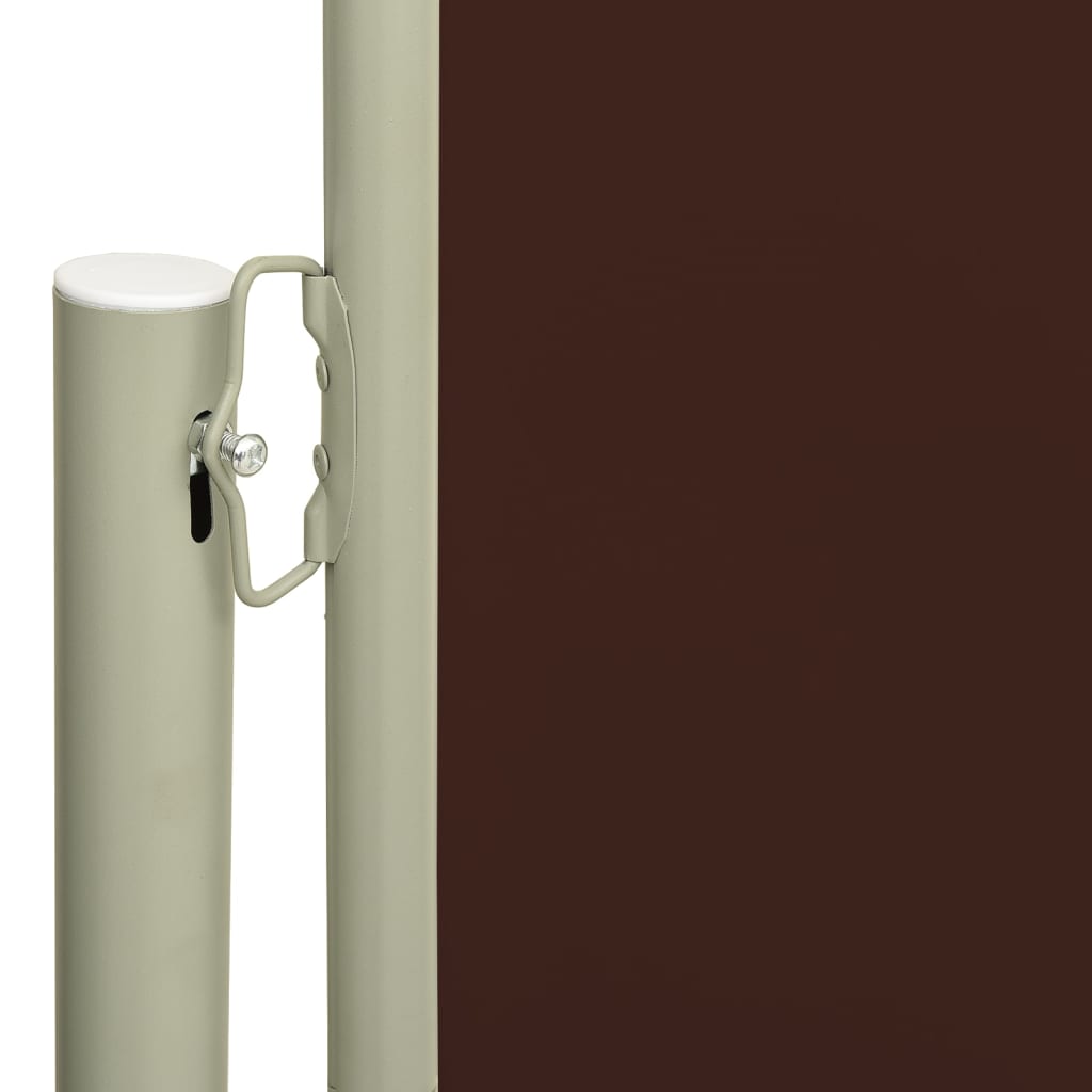 Terassin sisäänvedettävä sivumarkiisi 200x600 cm ruskea - Sisustajankoti.fi