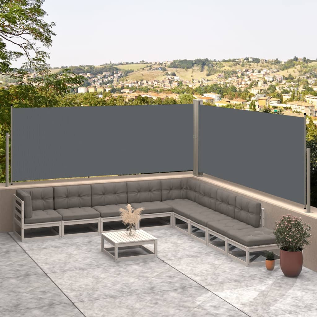 Sisäänvedettävä sivumarkiisi antrasiitti 117x600 cm - Sisustajankoti.fi