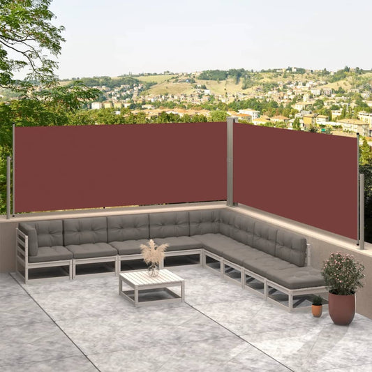 Sisäänvedettävä sivumarkiisi ruskea 117x600 cm - Sisustajankoti.fi