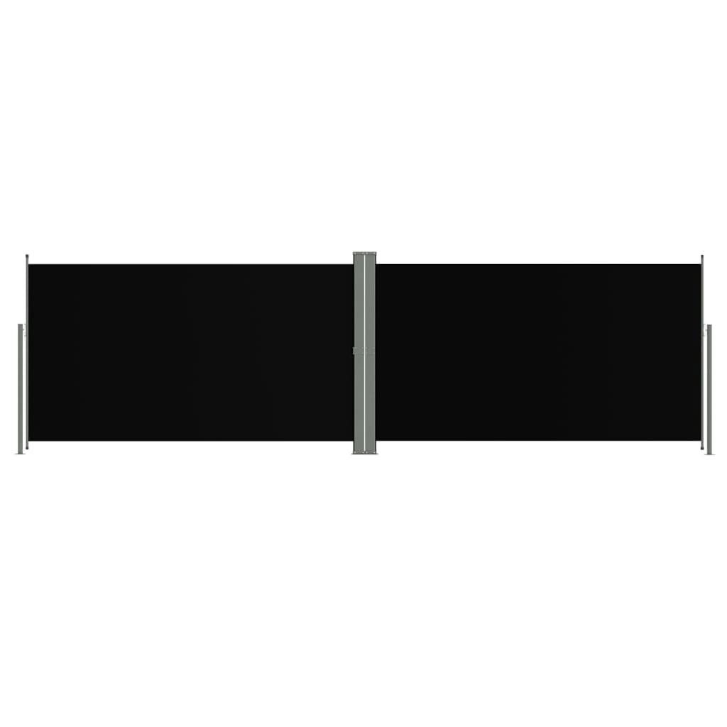 Sisäänvedettävä sivumarkiisi musta 160x600 cm - Sisustajankoti.fi