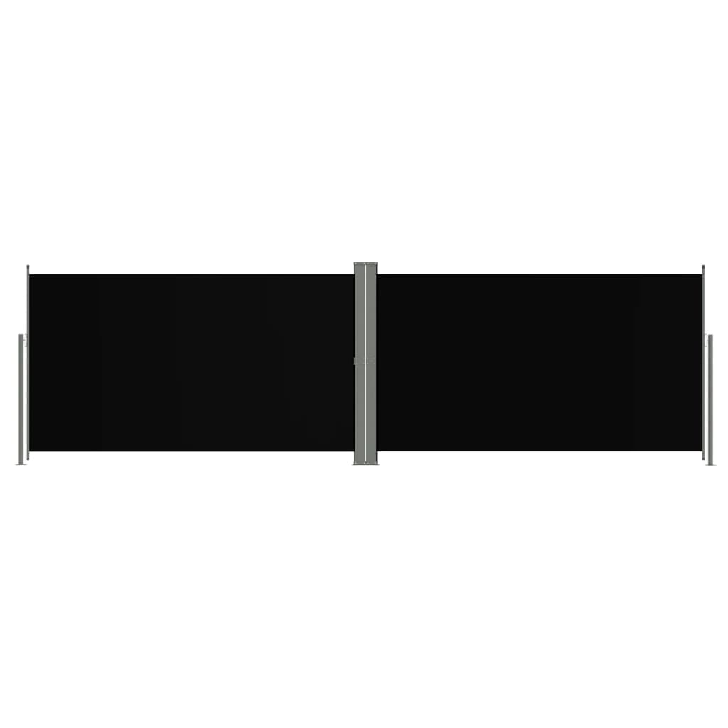 Sisäänvedettävä sivumarkiisi musta 180x600 cm - Sisustajankoti.fi