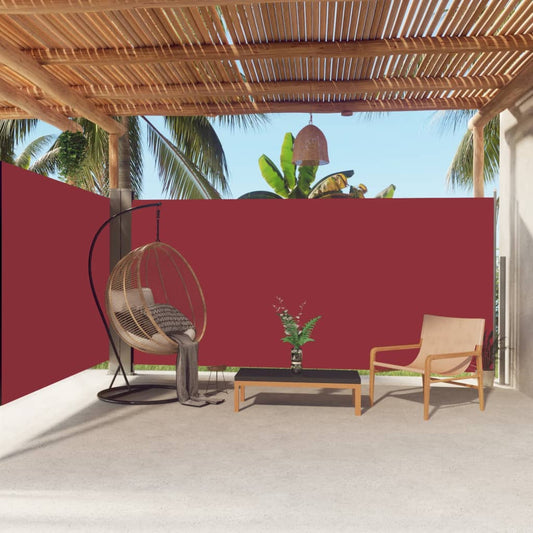 Sisäänvedettävä sivumarkiisi punainen 180x600 cm - Sisustajankoti.fi