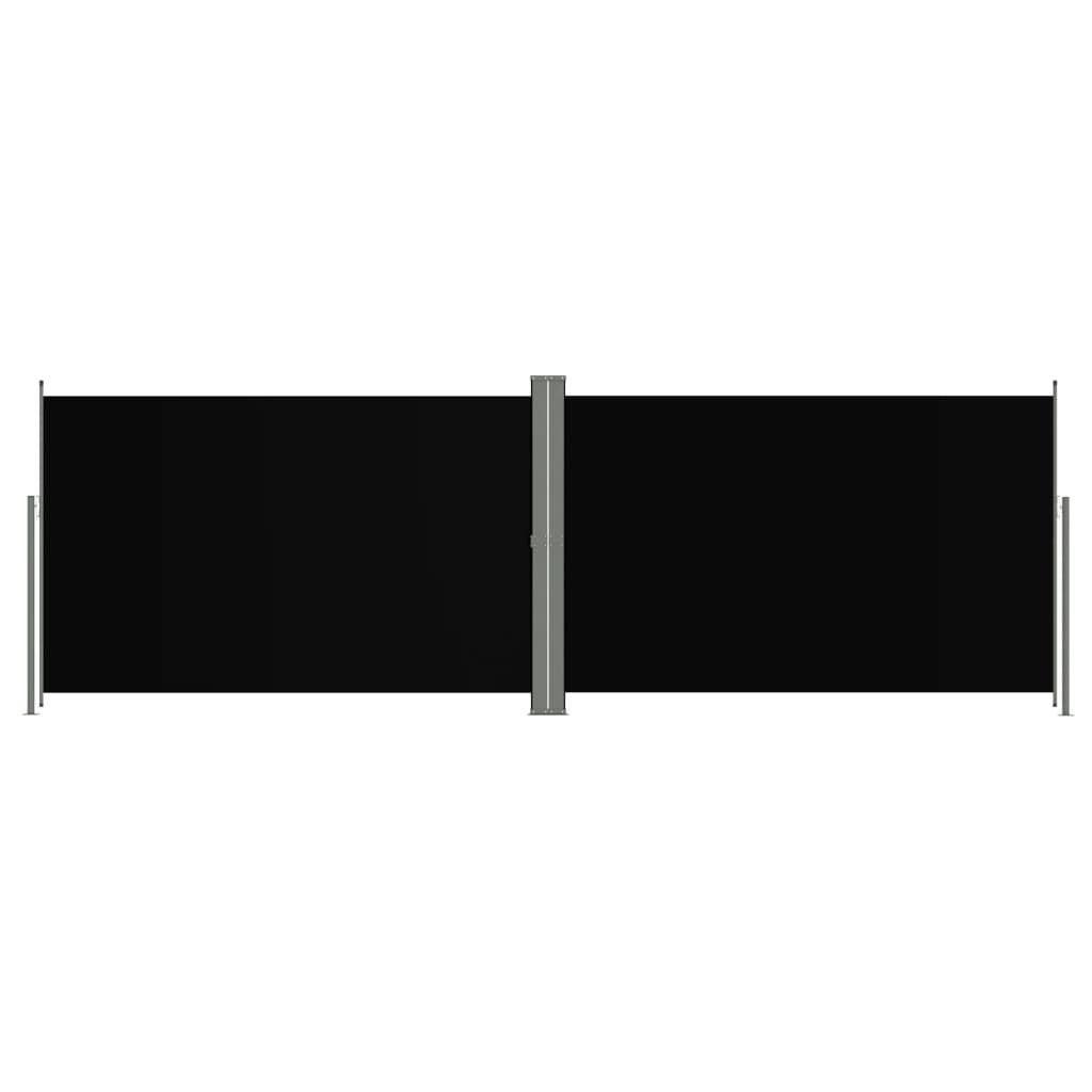 Sisäänvedettävä sivumarkiisi musta 200x600 cm - Sisustajankoti.fi