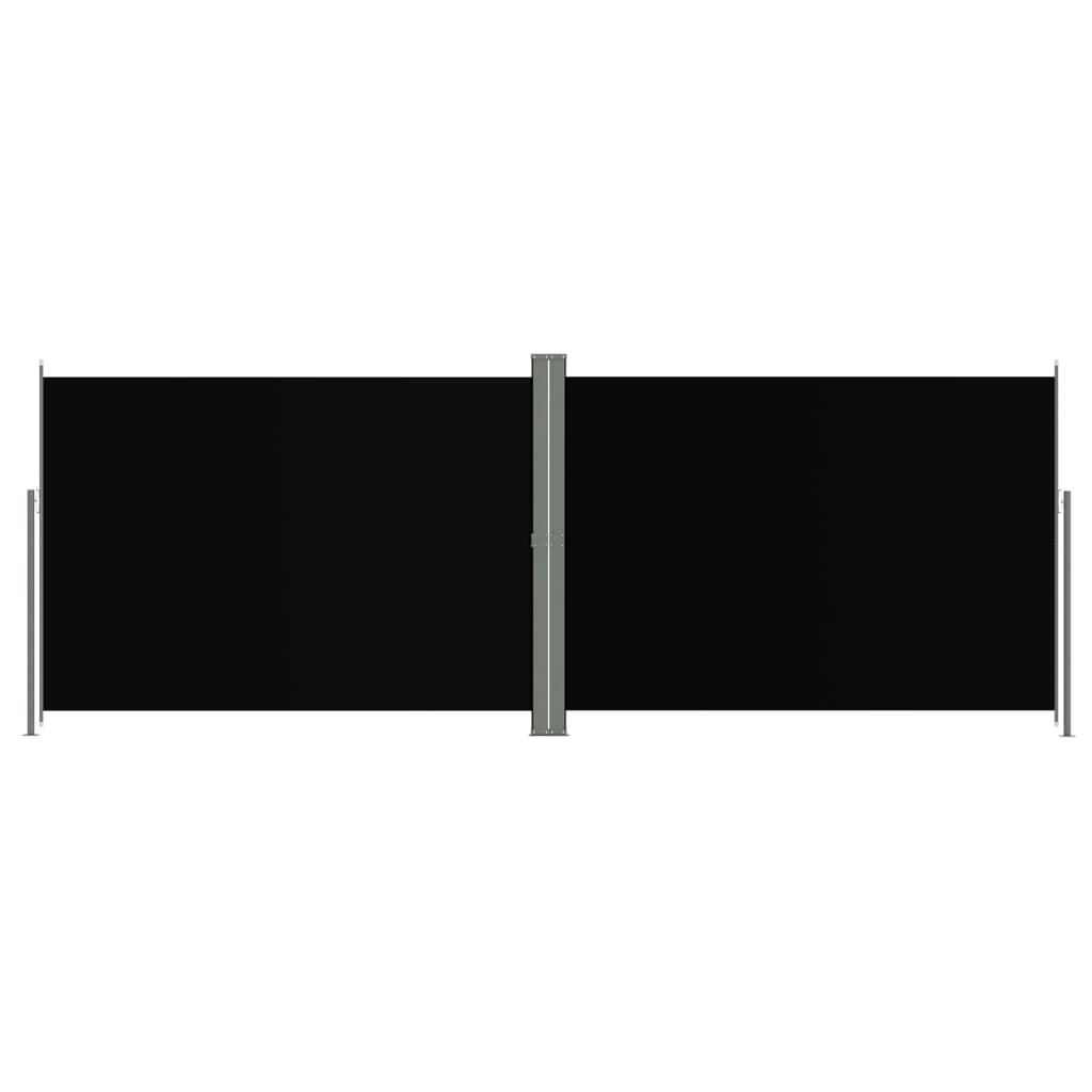 Sisäänvedettävä sivumarkiisi musta 220x600 cm - Sisustajankoti.fi