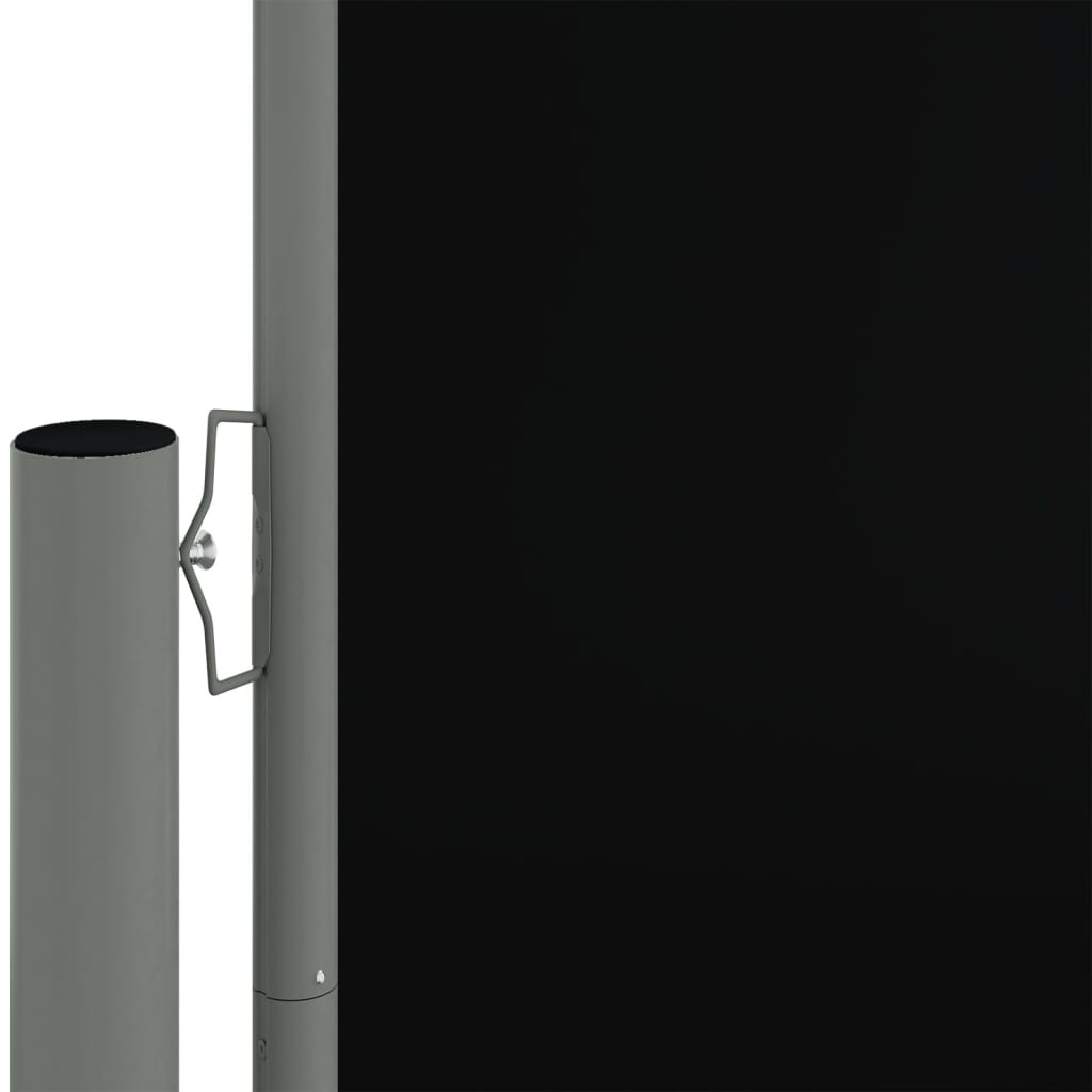 Sisäänvedettävä sivumarkiisi musta 200x1000 cm - Sisustajankoti.fi