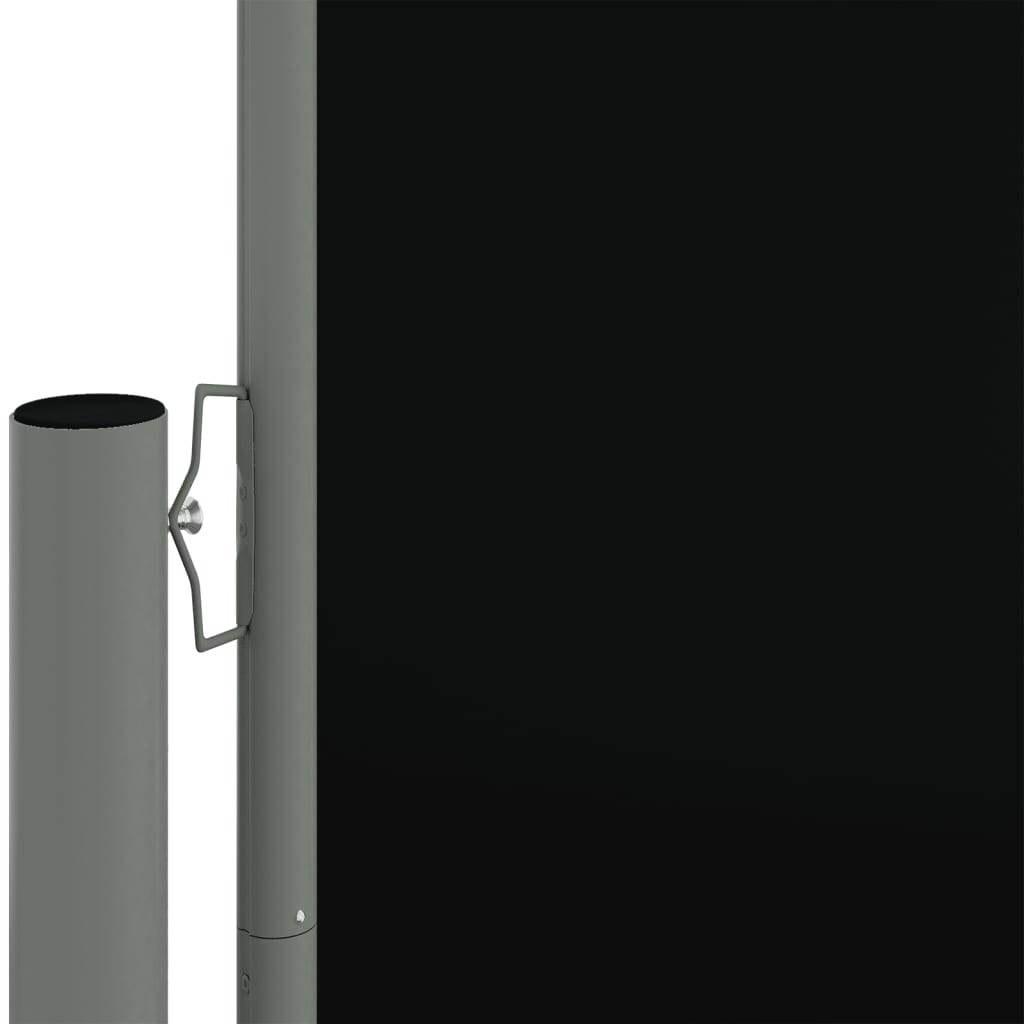 Sisäänvedettävä sivumarkiisi musta 160x1200 cm - Sisustajankoti.fi
