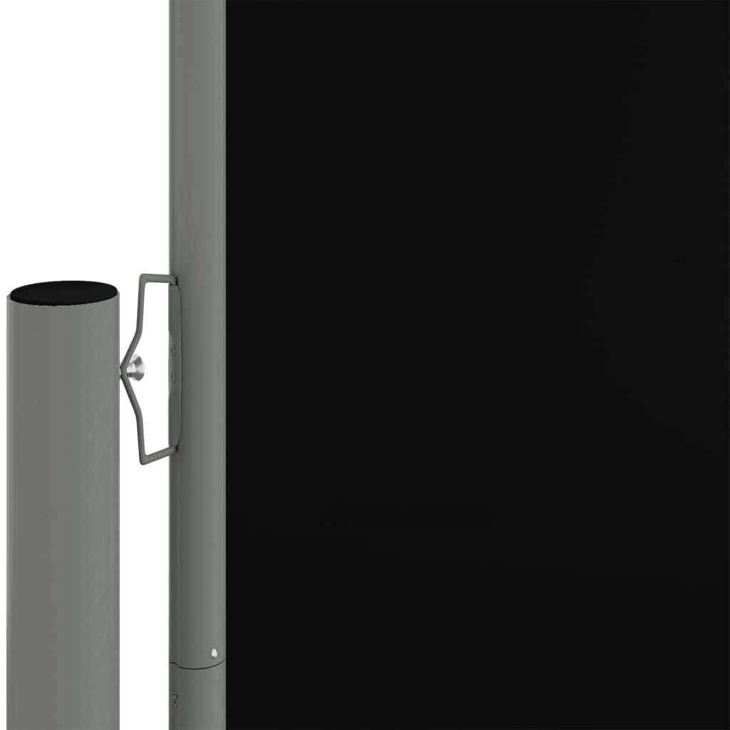 Sisäänvedettävä sivumarkiisi musta 200x1200 cm - Sisustajankoti.fi