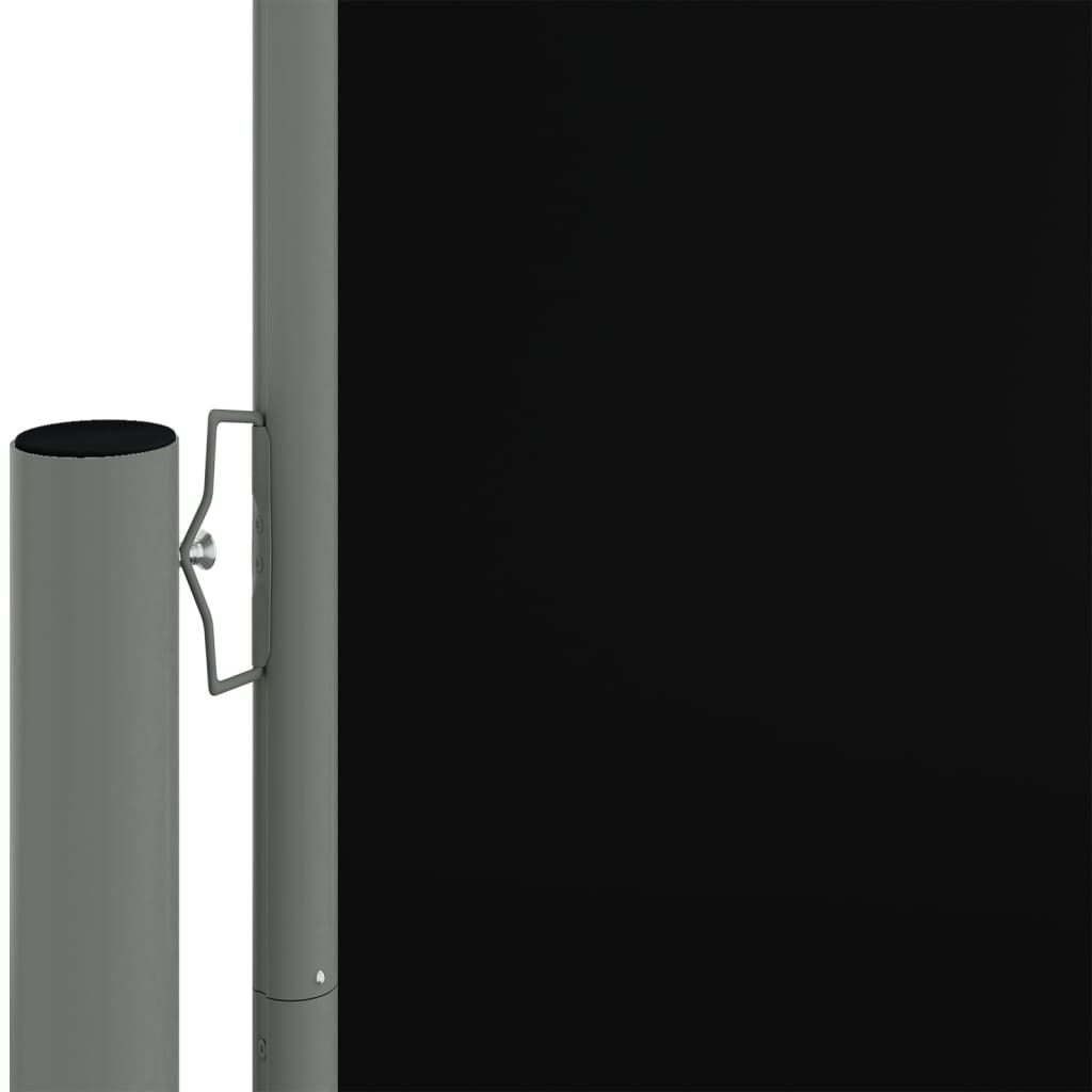 Sisäänvedettävä sivumarkiisi musta 220x1200 cm - Sisustajankoti.fi