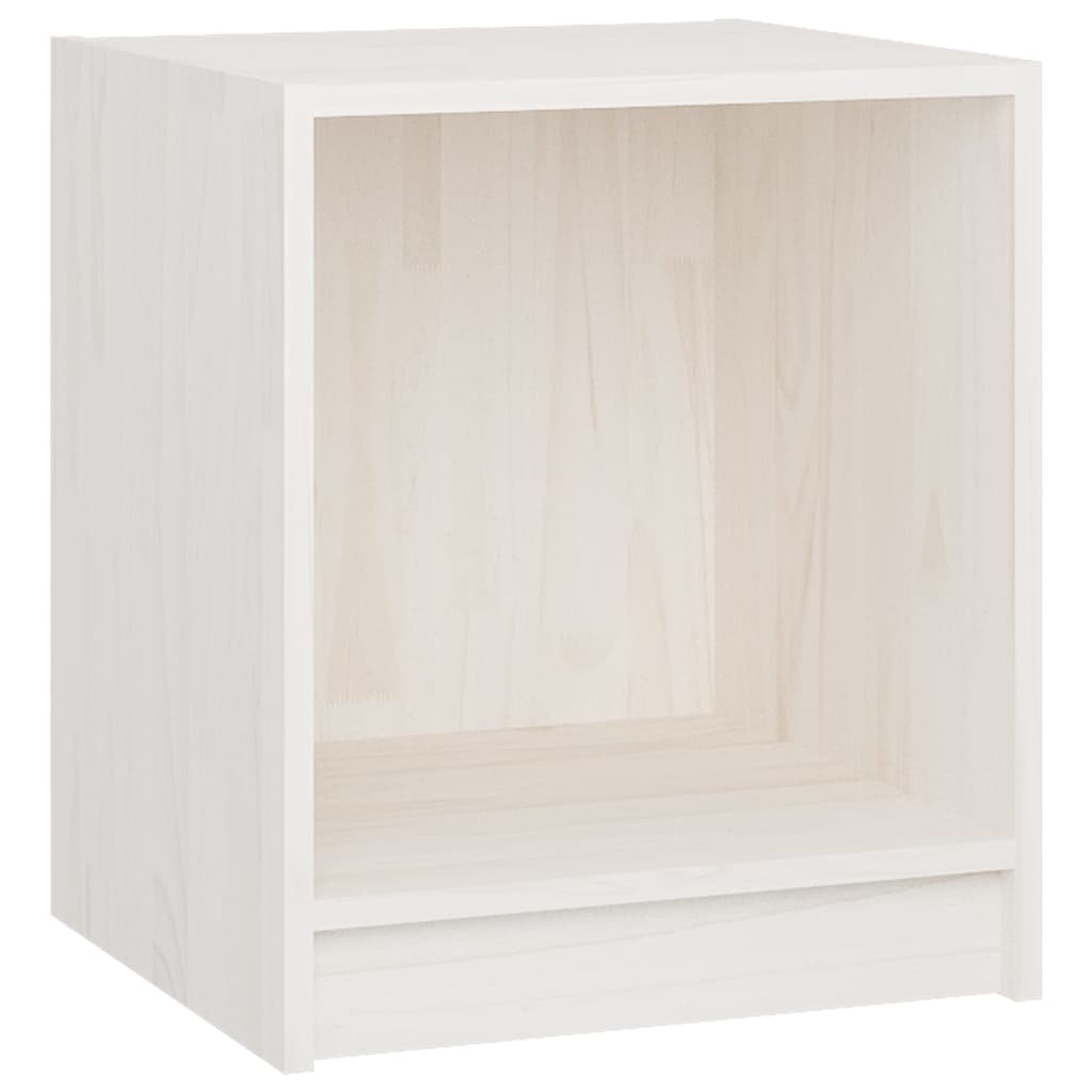 Yöpöytä valkoinen 35,5x33,5x41,5 cm täysi mänty - Sisustajankoti.fi