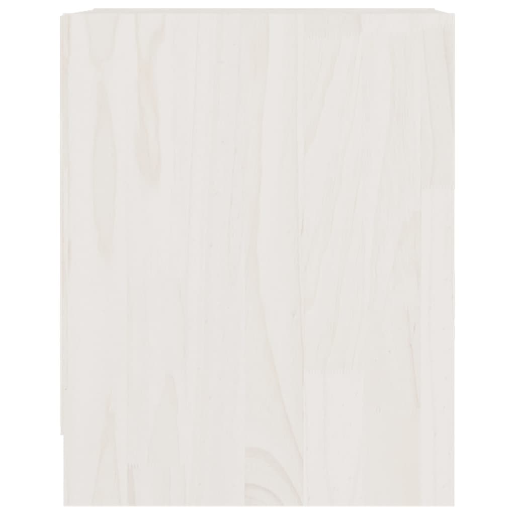 Yöpöydät 2 kpl valkoinen 35,5x33,5x41,5 cm täysi mänty - Sisustajankoti.fi