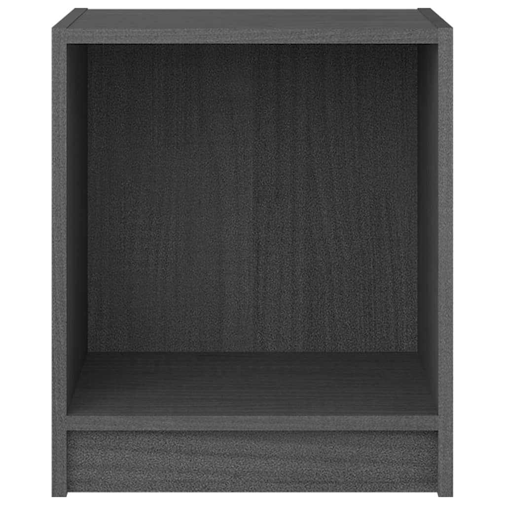 Yöpöytä harmaa 35,5x33,5x41,5 cm täysi mänty - Sisustajankoti.fi