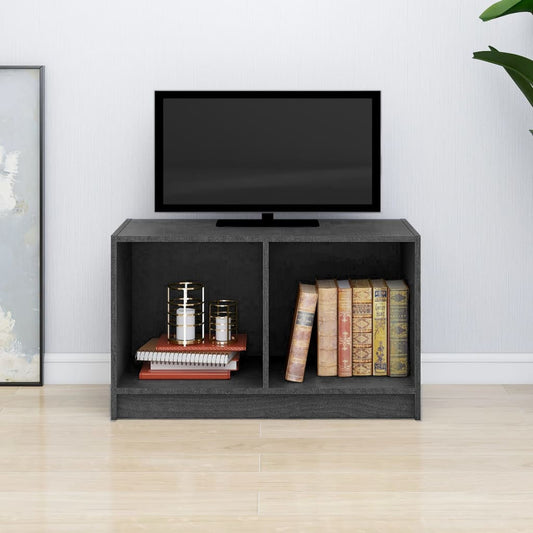 TV-taso harmaa 70x33x42 cm täysi mänty - Sisustajankoti.fi