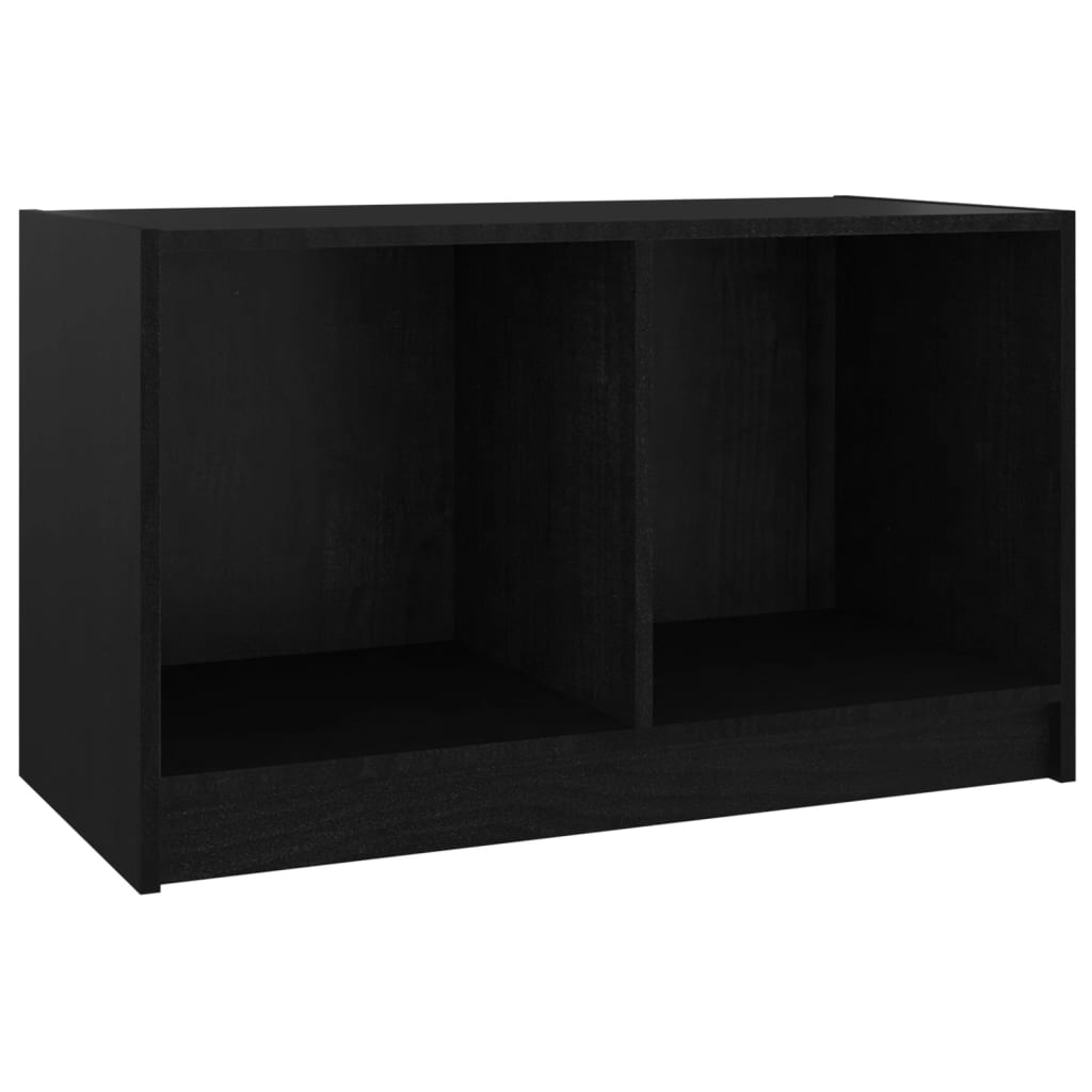 TV-taso musta 70x33x42 cm täysi mänty - Sisustajankoti.fi