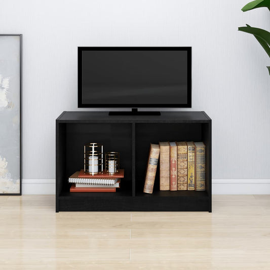 TV-taso musta 70x33x42 cm täysi mänty - Sisustajankoti.fi