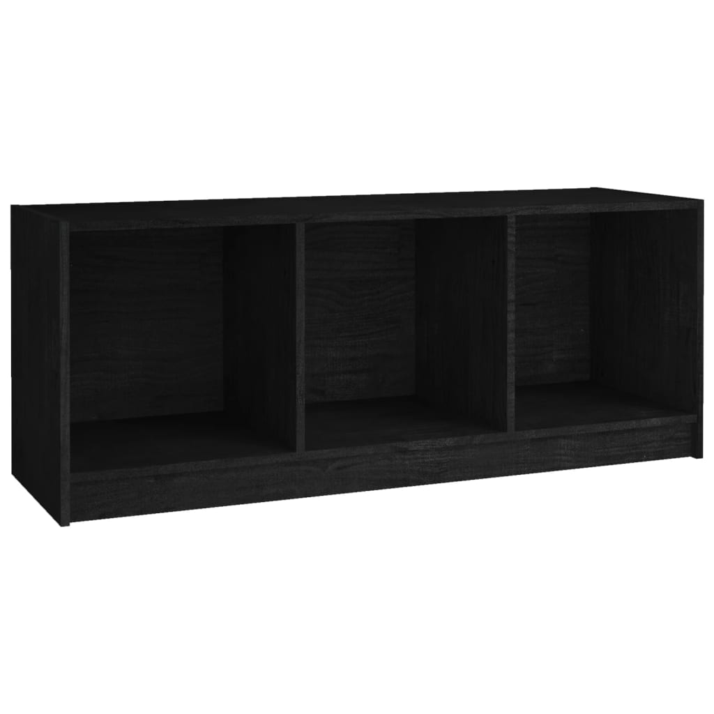 TV-taso musta 104x33x41 cm täysi mänty - Sisustajankoti.fi