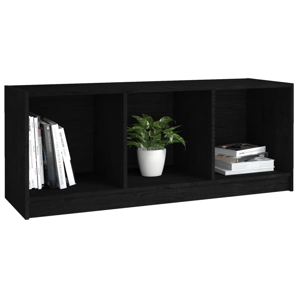 TV-taso musta 104x33x41 cm täysi mänty - Sisustajankoti.fi