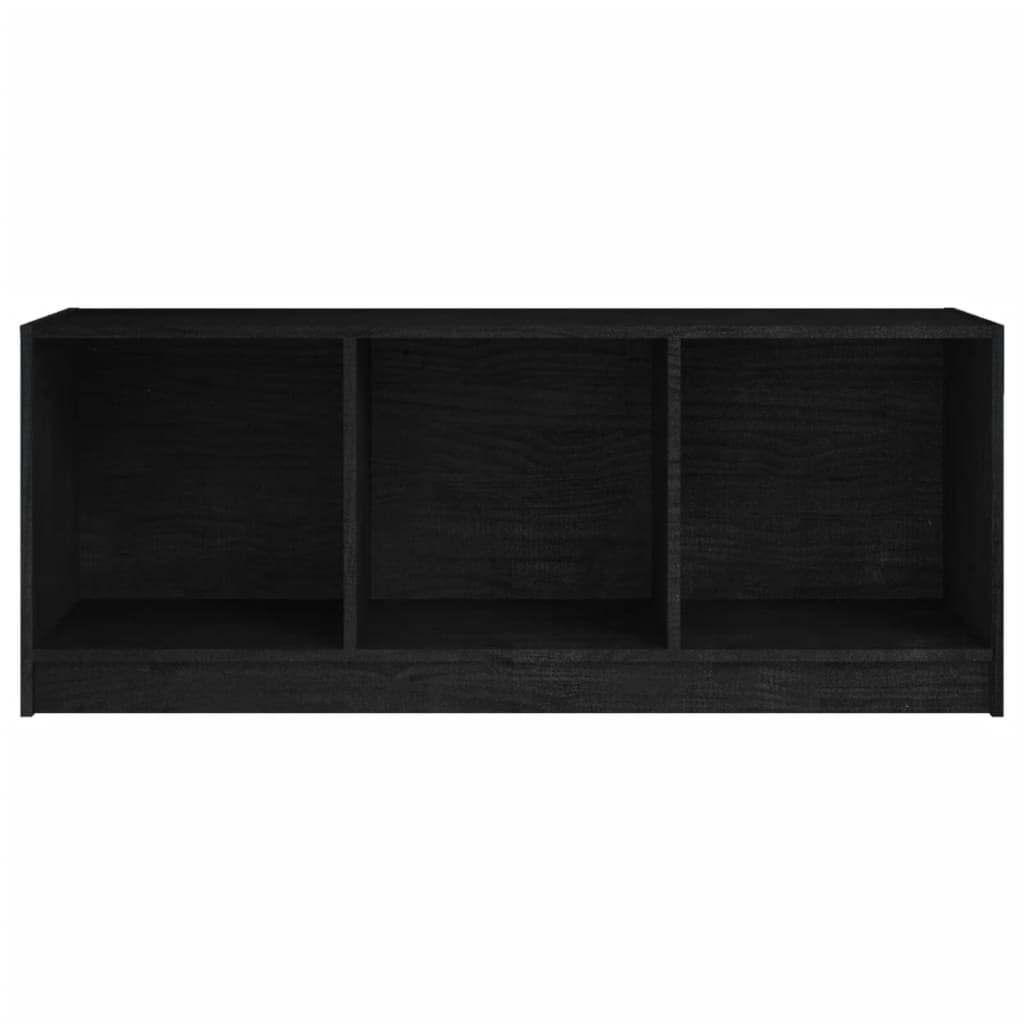TV-taso musta 104x33x41 cm täysi mänty - Sisustajankoti.fi