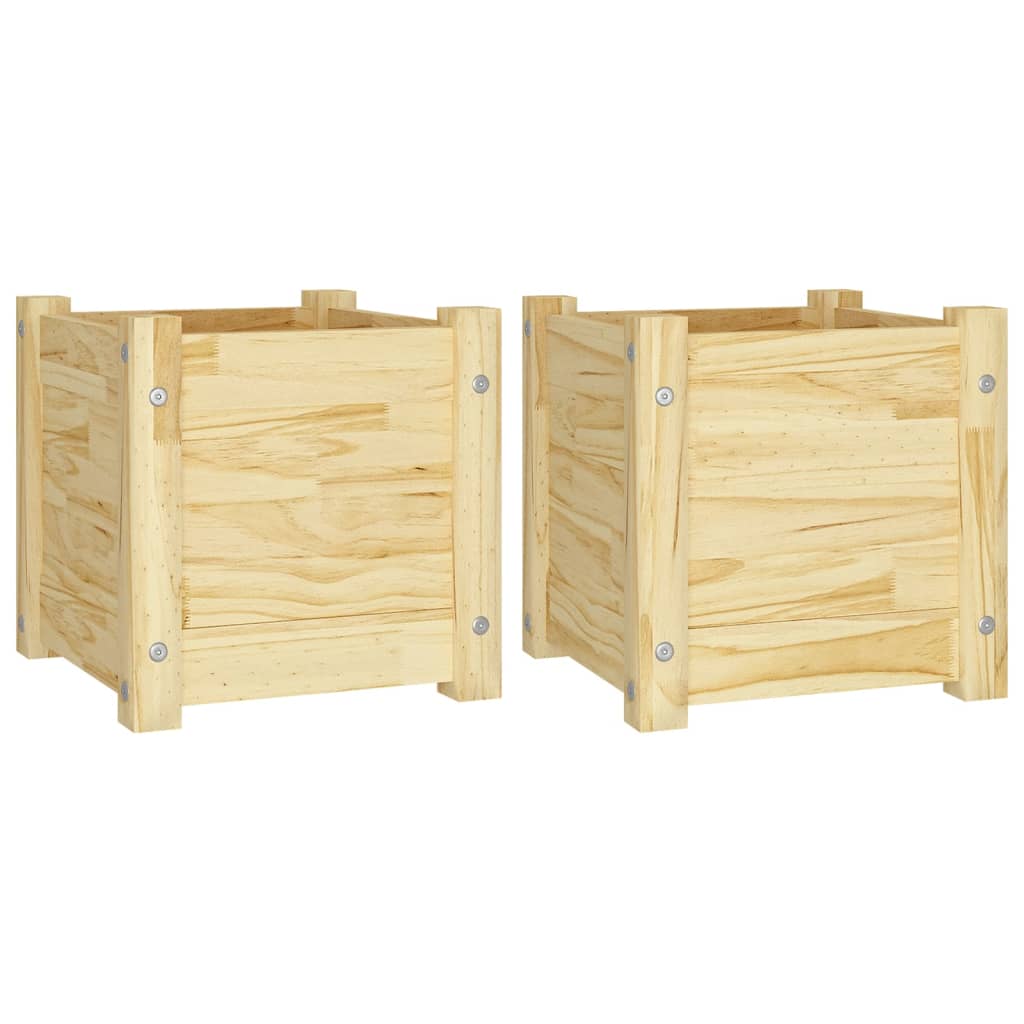 Puutarhan kukkalaatikot 2 kpl 31x31x31 cm täysi mänty - Sisustajankoti.fi