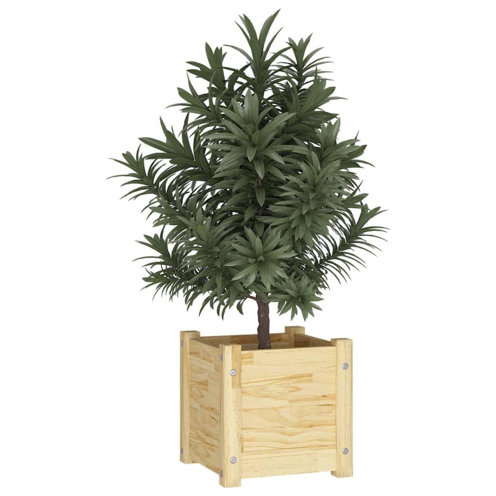 Puutarhan kukkalaatikot 2 kpl 31x31x31 cm täysi mänty - Sisustajankoti.fi