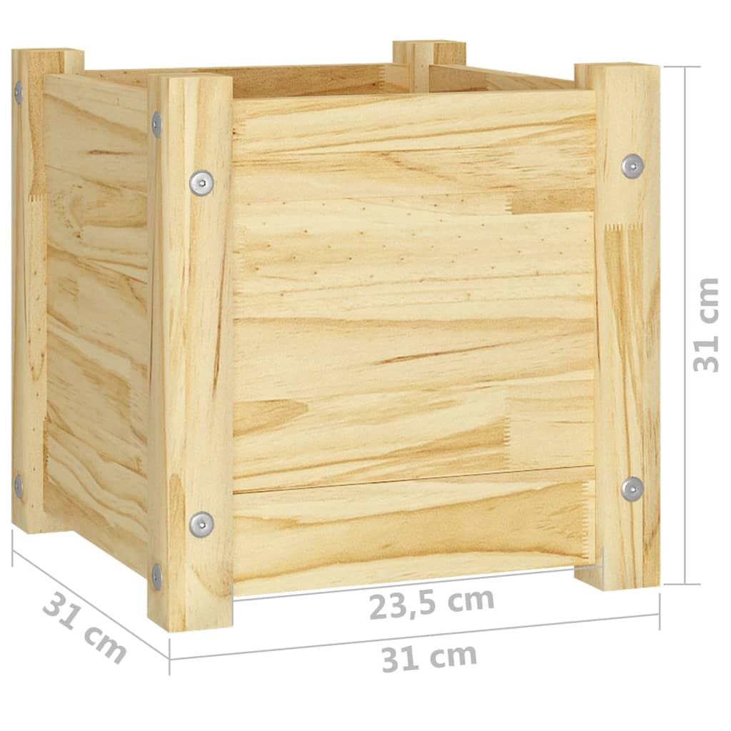 Puutarhan kukkalaatikot 2 kpl 31x31x31 cm täysi mänty - Sisustajankoti.fi