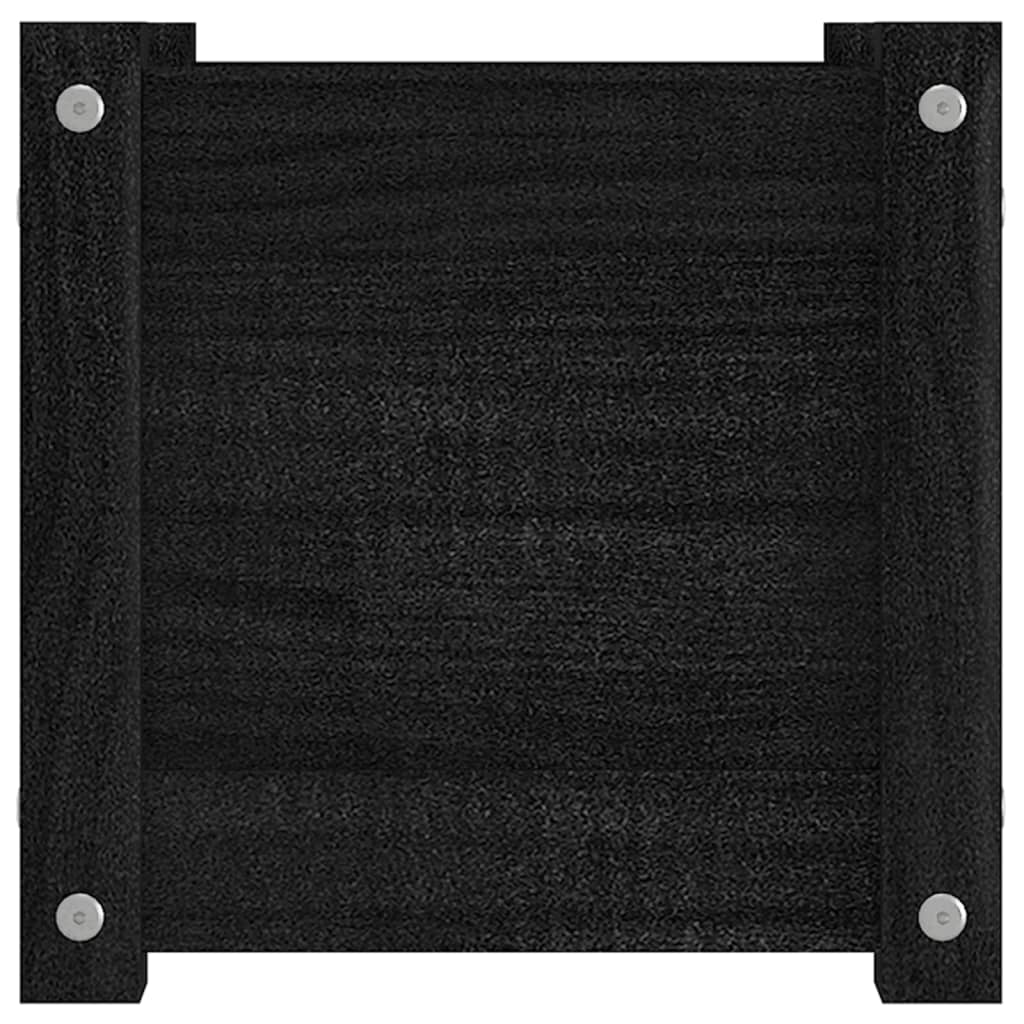 Puutarhan kukkalaatikot 2 kpl musta 31x31x31 cm täysi mänty - Sisustajankoti.fi