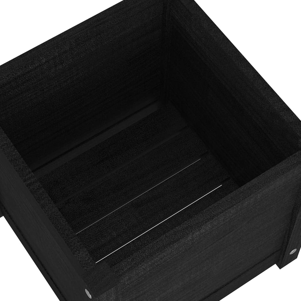 Puutarhan kukkalaatikot 2 kpl musta 40x40x40 cm täysi mänty - Sisustajankoti.fi