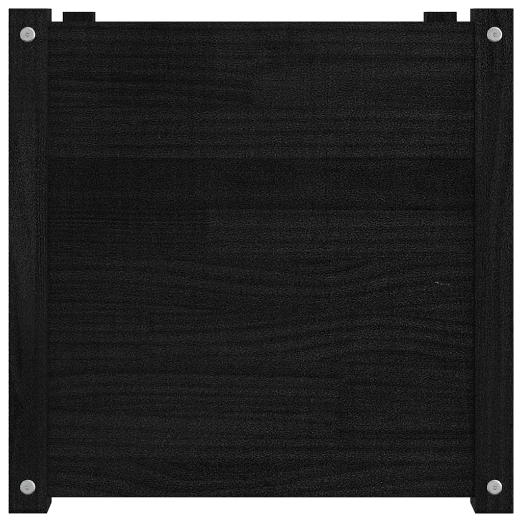 Puutarhan kukkalaatikot 2 kpl musta 50x50x50 cm täysi mänty - Sisustajankoti.fi