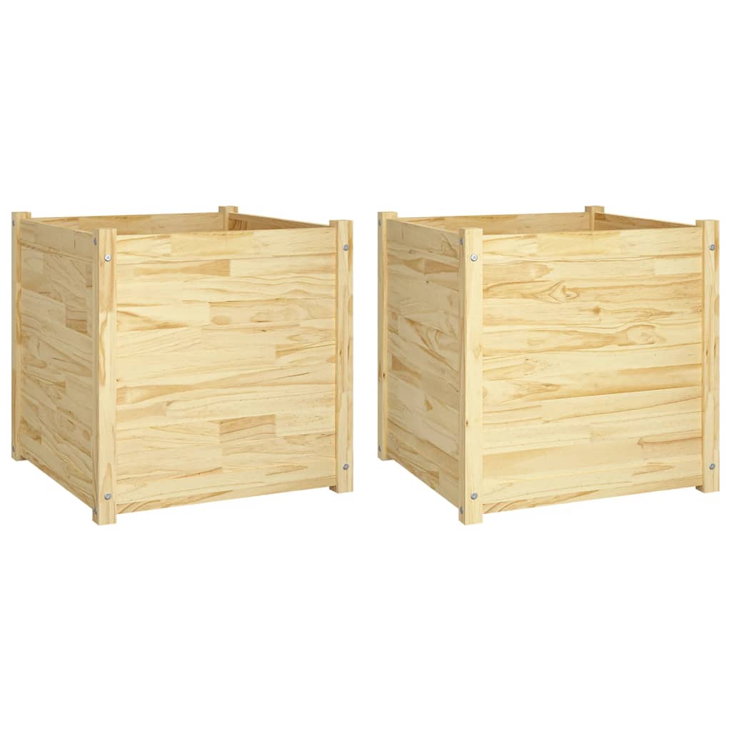 Puutarhan kukkalaatikot 2 kpl 60x60x60 cm täysi mänty - Sisustajankoti.fi