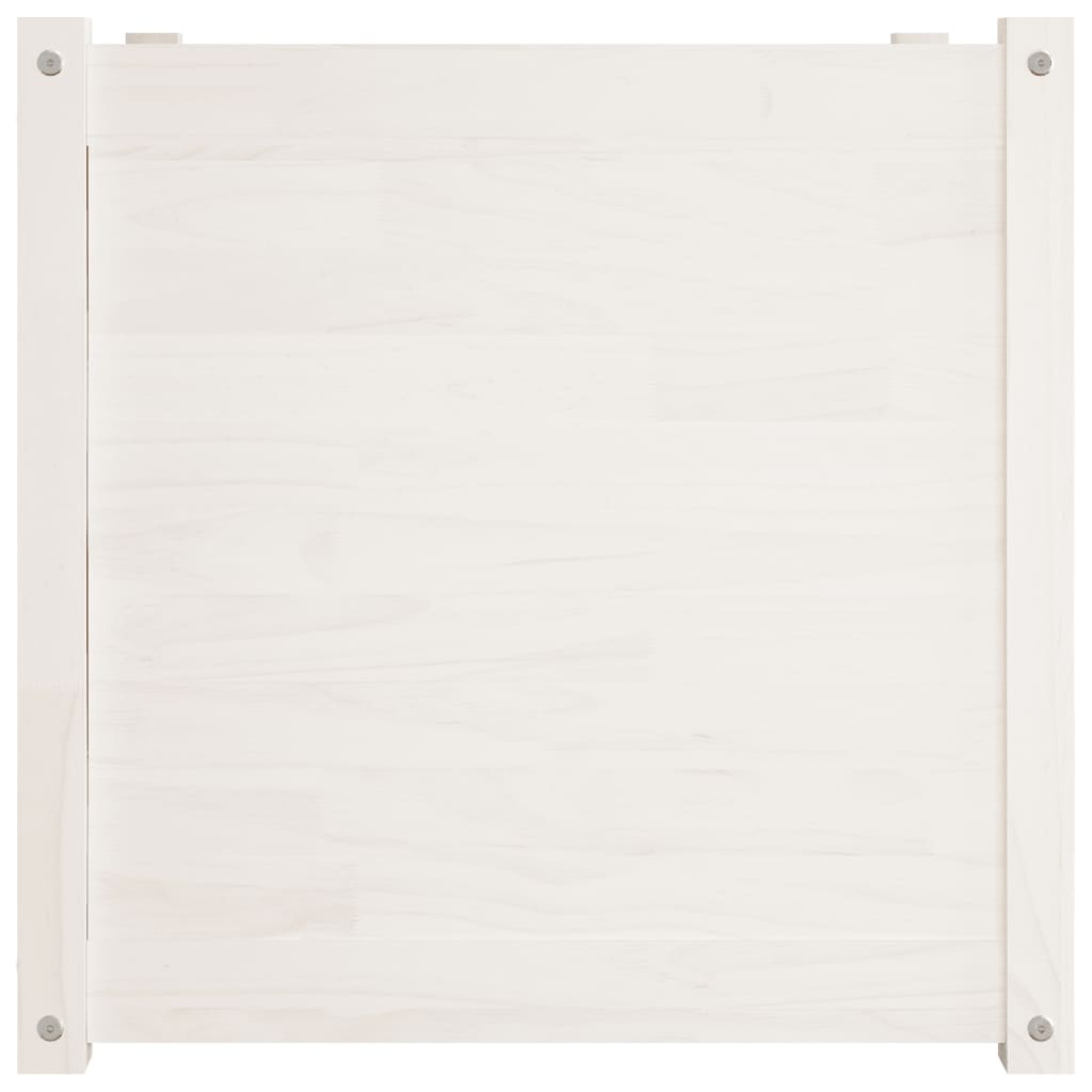 Puutarhan kukkalaatikot 2 kpl valkoinen 60x60x60 cm täysi mänty - Sisustajankoti.fi