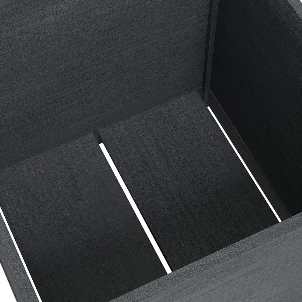 Puutarhan kukkalaatikot 2 kpl harmaa 60x60x60 cm täysi mänty - Sisustajankoti.fi