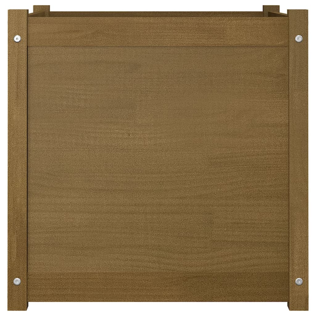 Puutarhan kukkalaatikko hunajanruskea 60x60x60 cm täysi mänty - Sisustajankoti.fi