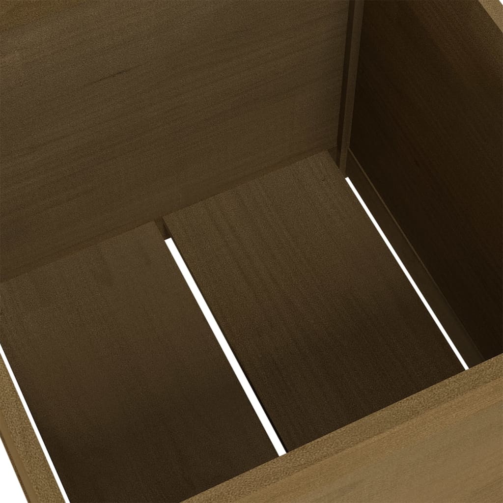 Puutarhan kukkalaatikko hunajanruskea 60x60x60 cm täysi mänty - Sisustajankoti.fi
