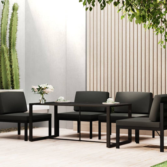 Ulkoruokapöytä antrasiitti 120x60x66 cm alumiini - Sisustajankoti.fi