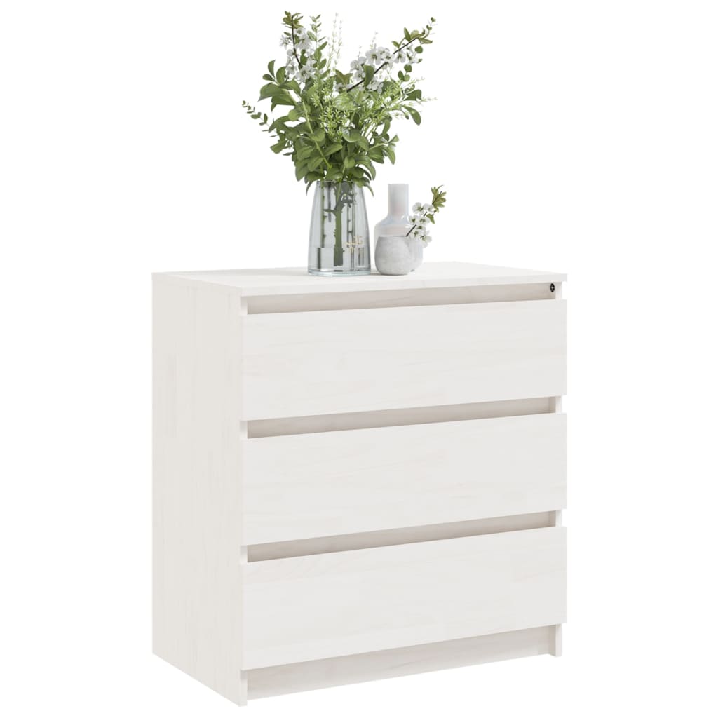 Yöpöydät 2 kpl valkoinen 60x36x64 cm täysi mänty - Sisustajankoti.fi