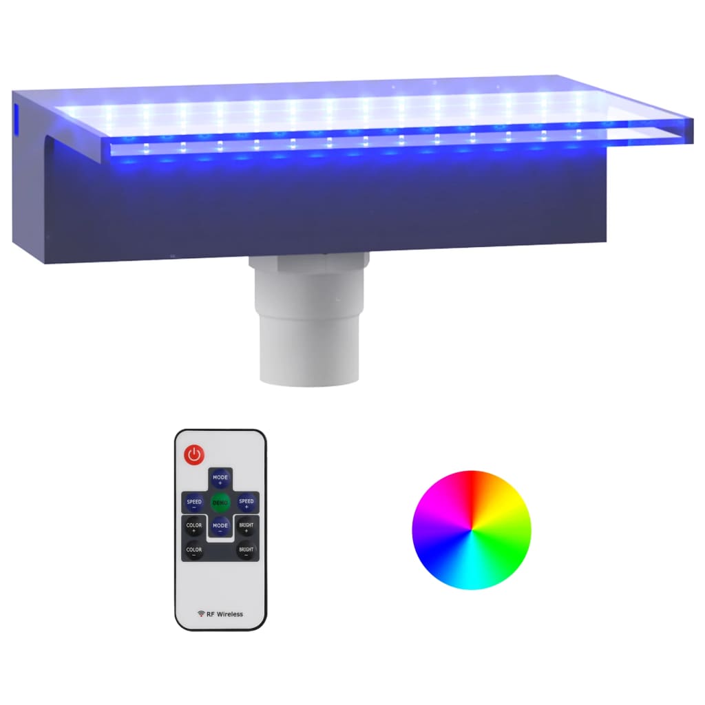 Vesiputous RGB LED-valoilla akryyli 30 cm - Sisustajankoti.fi