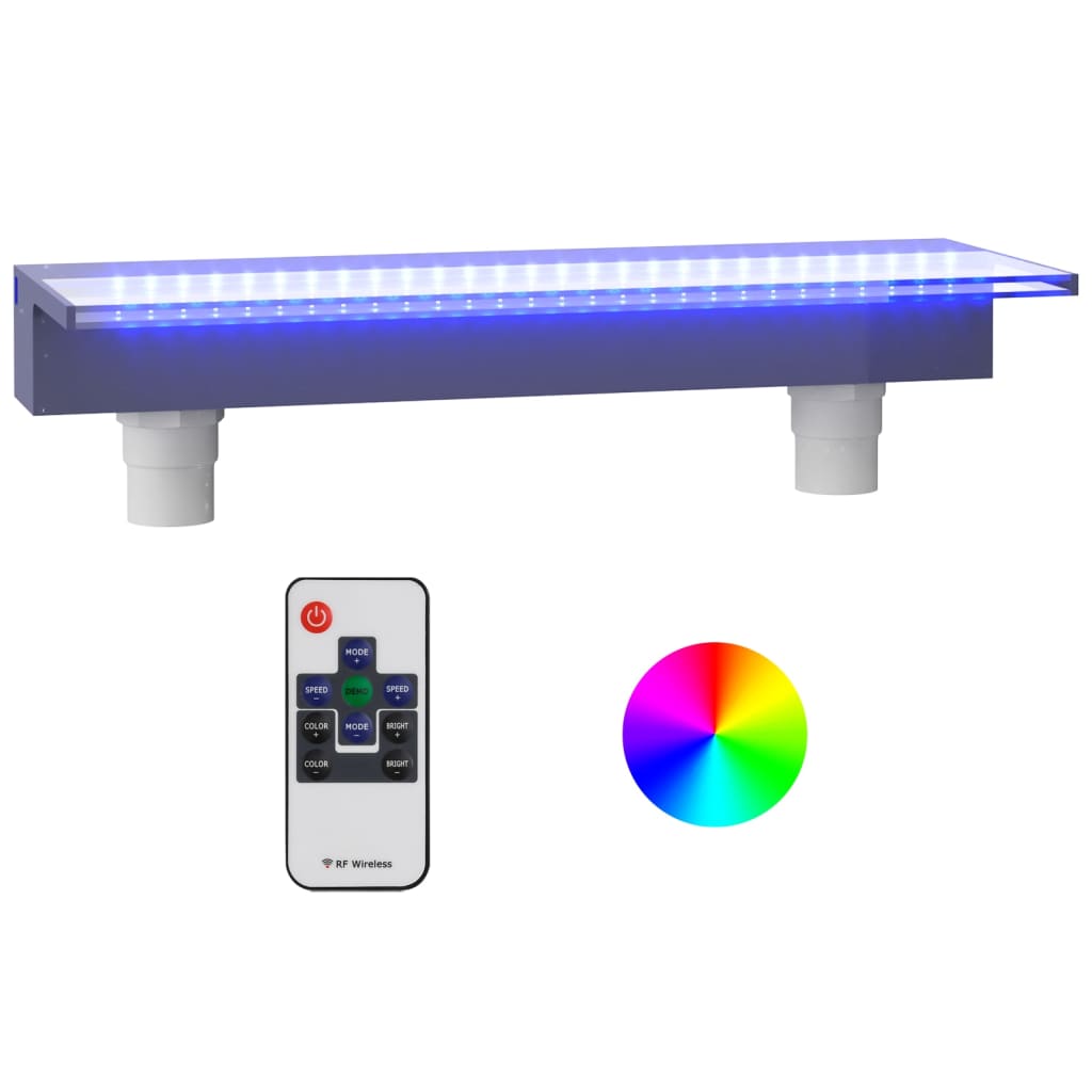 Vesiputous RGB LED-valoilla akryyli 60 cm - Sisustajankoti.fi