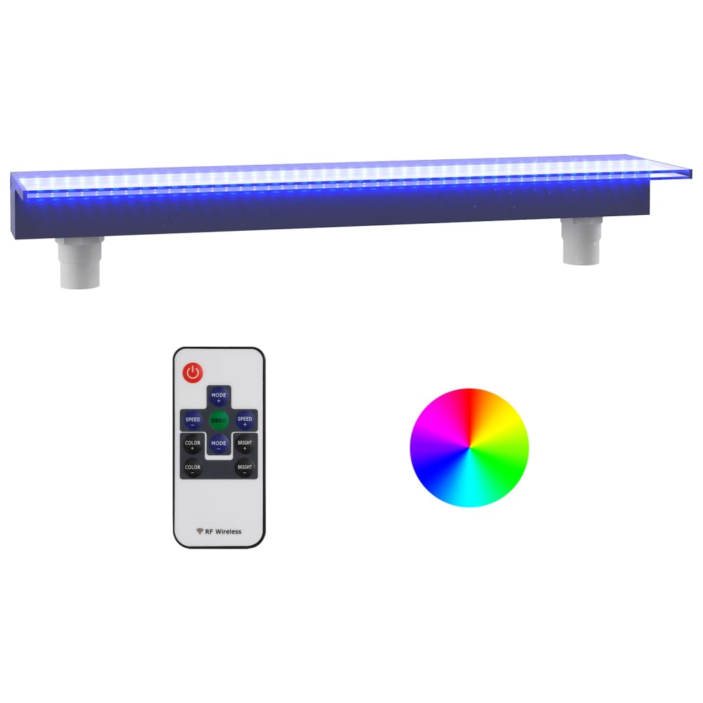 Vesiputous RGB LED-valoilla akryyli 90 cm - Sisustajankoti.fi