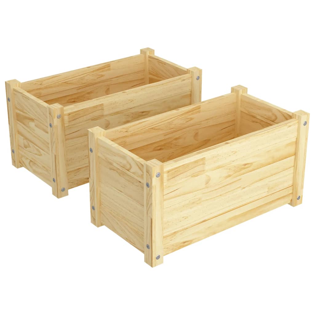 Puutarhan kukkalaatikot 2 kpl 60x31x31 cm täysi mänty - Sisustajankoti.fi