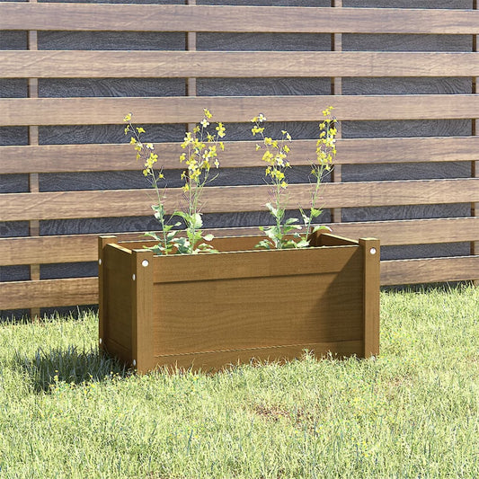 Puutarhan kukkalaatikko hunajanruskea 60x31x31 cm täysi mänty - Sisustajankoti.fi