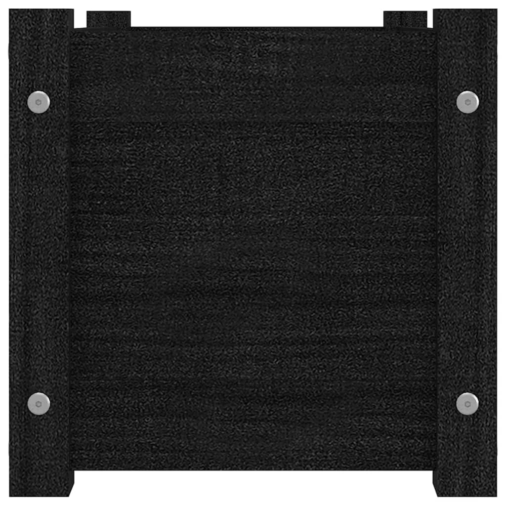 Puutarhan kukkalaatikot 2 kpl musta 60x31x31 cm täysi mänty - Sisustajankoti.fi