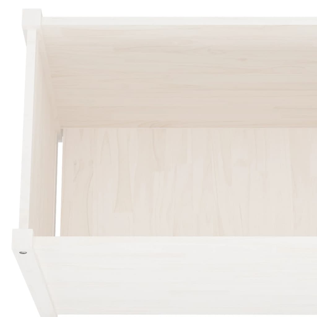 Puutarhan kukkalaatikko valkoinen 100x50x70 cm täysi mänty - Sisustajankoti.fi