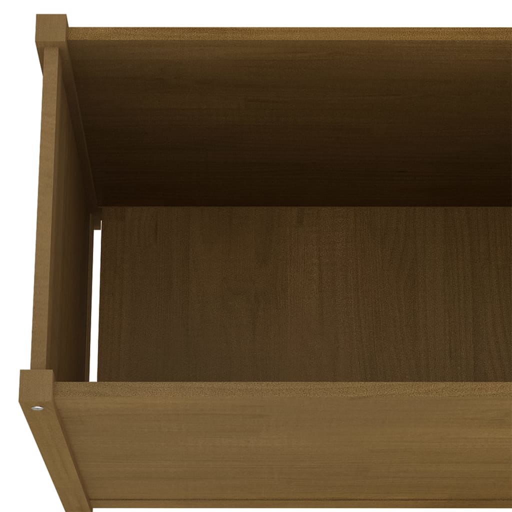 Puutarhan kukkalaatikko hunajanruskea 100x50x70 cm täysi mänty - Sisustajankoti.fi