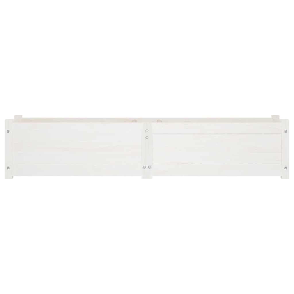 Korotetut kukkalaatikot 2 kpl valkoinen 150x31x31cm täysi mänty - Sisustajankoti.fi