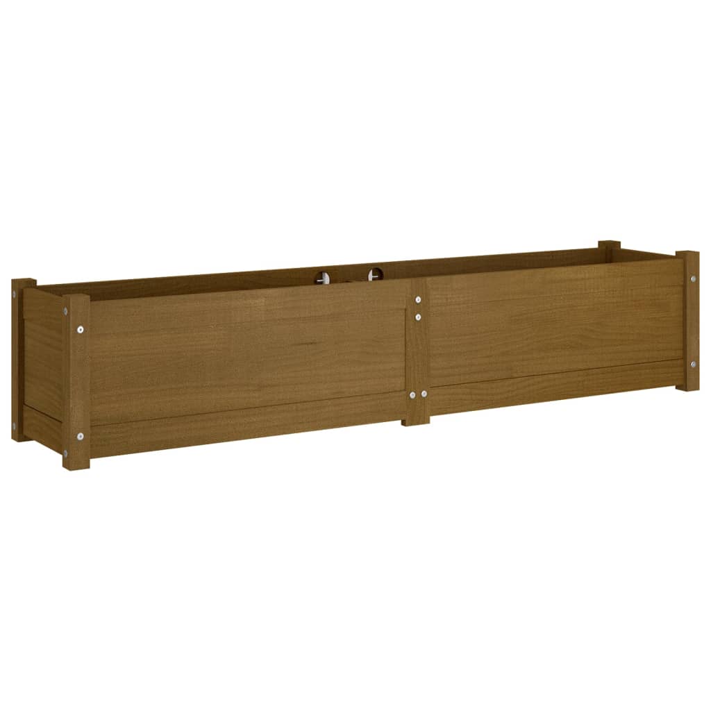 Korotetut kukkalaatikot 2 kpl hunajanruskea 150x31x31 cm mänty - Sisustajankoti.fi