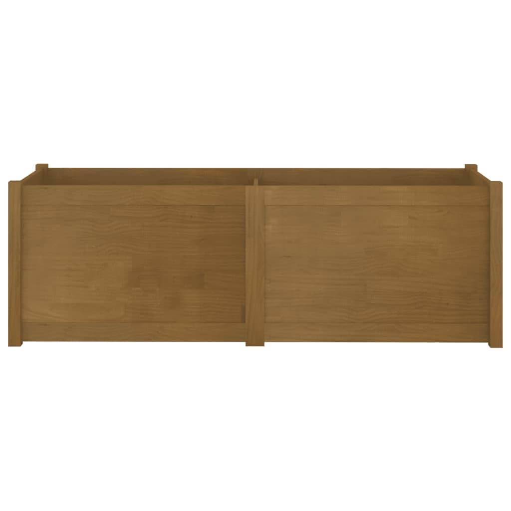 Puutarhan kukkalaatikko hunajanruskea 150x50x50 cm täysi mänty - Sisustajankoti.fi
